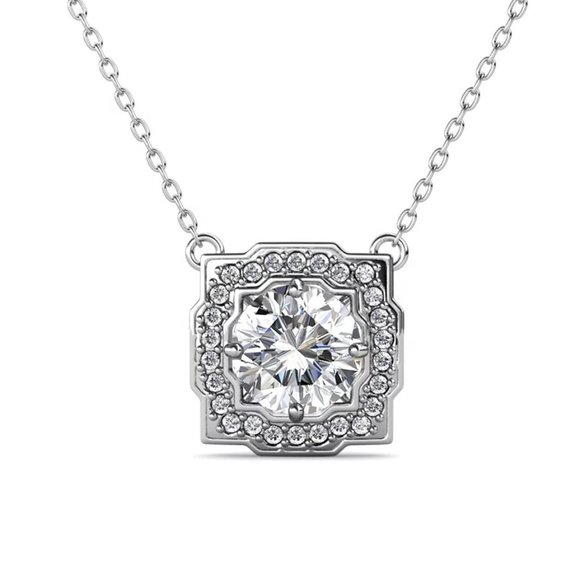 Certified 1ct. t.w. Halo Diamond Elegant Necklace - Picture 1 of 16
